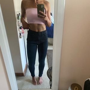 TIME AND TRU high-waisted black jeans